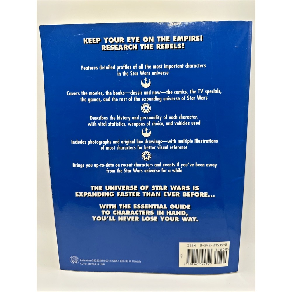 1995 Star Wars Essential Guide to Characters 1st Edition LucasBooks Paperback - Picture 6 of 8